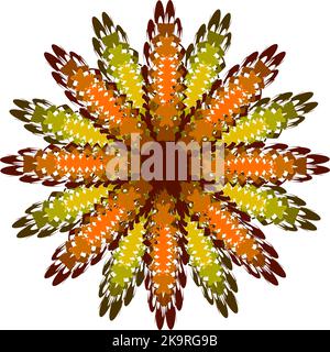 Abstract stylized floral shape. Colorful graphic element for design. Stock Vector