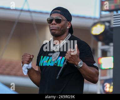 Miami, United States Of America. 29th Oct, 2022. DORAL - FLORIDA, OCTOBER 29: NELLY Performs at the LIV Golf Invitational - Miami at Trump National Doral Miami on October 29, 2022 in Doral, Florida. (Photo by Alberto E. Tamargo/Sipa USA) Credit: Sipa USA/Alamy Live News Stock Photo