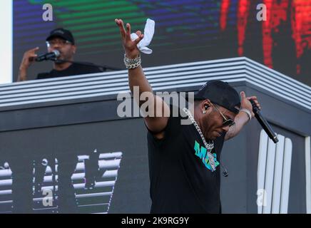 Miami, United States Of America. 29th Oct, 2022. DORAL - FLORIDA, OCTOBER 29: NELLY Performs at the LIV Golf Invitational - Miami at Trump National Doral Miami on October 29, 2022 in Doral, Florida. (Photo by Alberto E. Tamargo/Sipa USA) Credit: Sipa USA/Alamy Live News Stock Photo