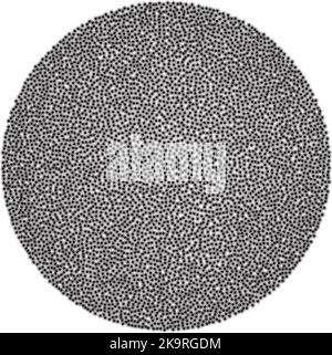 Dotted circle background. Abstract round dot halftone pattern. Radial graphic element. Grunge texture for design. Stock Vector