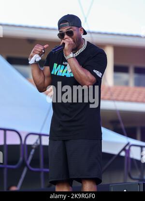 Miami, United States Of America. 29th Oct, 2022. DORAL - FLORIDA, OCTOBER 29: NELLY Performs at the LIV Golf Invitational - Miami at Trump National Doral Miami on October 29, 2022 in Doral, Florida. (Photo by Alberto E. Tamargo/Sipa USA) Credit: Sipa USA/Alamy Live News Stock Photo