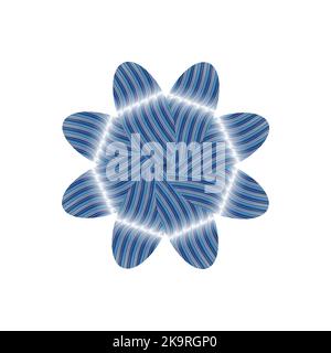 Abstract floral glow shape on white background. Design element Stock Vector
