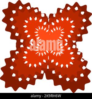 Abstract twisted shape. Colorful graphic element for design. Stock Vector