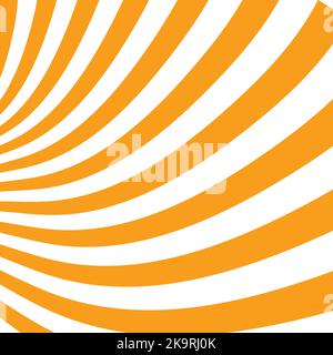 Abstract twisted yellow and white background. Optical illusion of distorted surface. Twisted stripes. Stylized 3d texture. Vector illustration. Great Stock Vector