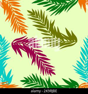 Abstract background with exotic feathers. Hand drawn vector illustration. Stock Vector