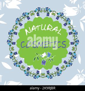 Label for natural cosmetic products. Organic product badge. Vector illustration. Stock Vector