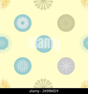 Abstract decorative background with stylized snowflakes Stock Vector