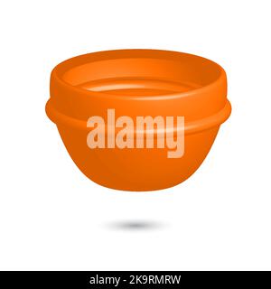 Vector 3 d cup. Bright colorful volumetric shape. Element for design on white background Stock Vector