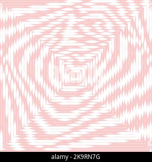 Abstract twisted background. Optical illusion of distorted surface. Twisted stripes. Stylized 3d texture. Vector illustration. Great for wall art, pos Stock Vector