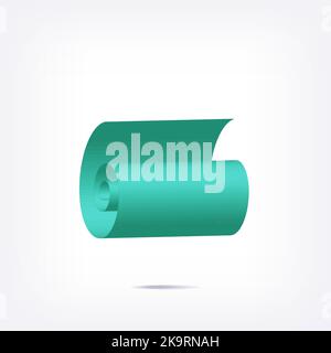 Roll of paper. Abstract vector illustration. Stock Vector