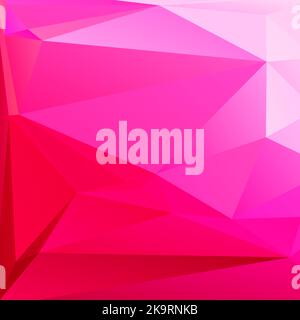 Abstract geometric pink background of triangular polygons. Vector illustration. Retro mosaic triangle bright trendy pattern for web, business template Stock Vector