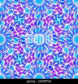 Seamless colorful pattern with ornaments. Stylized decorative shapes. Stock Vector