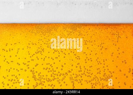 beer background texture with bubbles and foam Stock Photo