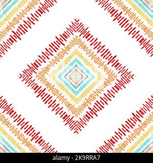 Abstract seamless decortaive pattern with colorful ornaments. Stock Vector