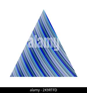 Abstract triangle shape. Striped gradient figure. Geometric symbol. Element for design. Stock Vector