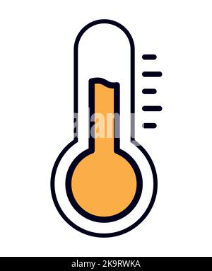 Thermometer temperature measuring vector sign Stock Vector