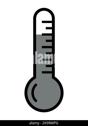 Thermometer hot cold temperature symbol Stock Vector