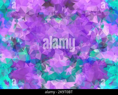 Abstract geometric colorful background of triangular polygons. Vector illustration. Retro mosaic triangle bright trendy pattern for web, business temp Stock Vector