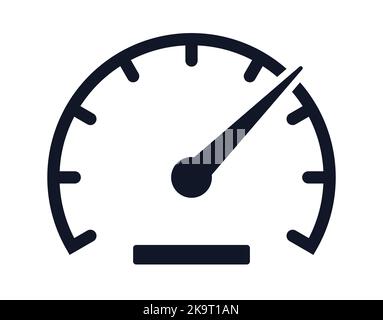 Speedometer speed performance measuring icon Stock Vector