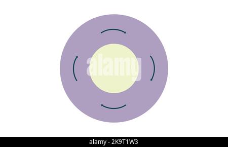Circular arrows for infographics business. Graph. Chart, diagram with 2 steps, options, parts. Vector Stock Vector