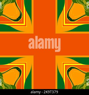 Seamless colorful pattern with ornaments. Stylized decorative shapes. Stock Vector