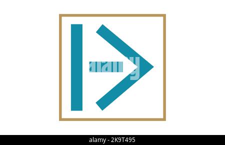 Initial Letter HD Logo. HD Stock Letter Logo design. Stock Vector