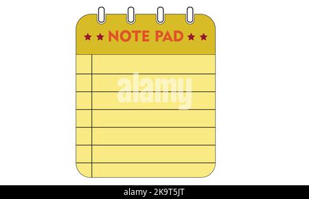 Notebook mockup, and pencil with place for your image, text or corporate identity details. Blank mock up with shadow on transparent background. Stock Vector