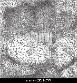 Abstract wavy monochromatic background of halftone dots Stock Vector