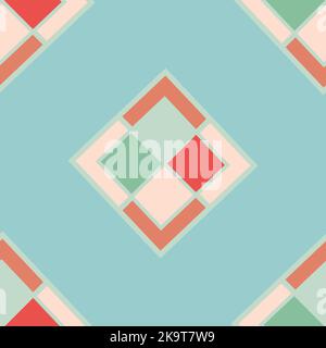 Seamless colorful pattern with rhombuses. Stylized decorative shapes. Stock Vector