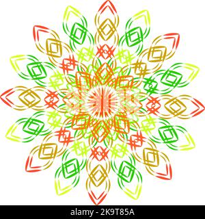 Seamless colorful pattern with ornaments. Stylized decorative shapes. Stock Vector