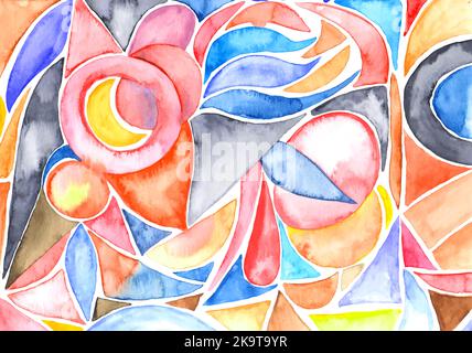 Hand painted watercolor abstract shape texture. Stock Vector