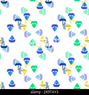 Seamless decorative pattern with sea shells and fish Stock Vector Image ...