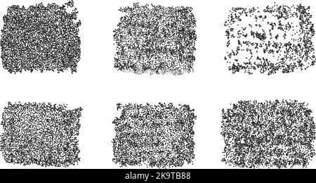 Abstract dotted design element. Grunge blots or stains. Stock Vector