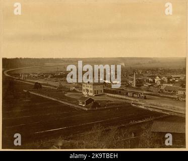 The station was built in 1874. In 1934, the station house was rebuilt. Stock Photo