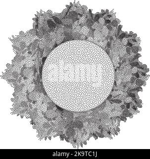 Abstract decorative dotted frame. Element for design. Stock Vector