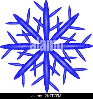 Blue stylized snowflake, vector illustration. Element for design Stock Vector