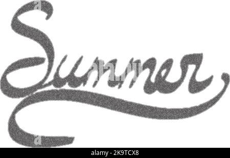Word summer of small dots on white background Stock Vector