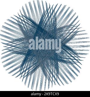 Decorative ornamental frame. Lineart logo template for design projects. A circular ornament from the crossed lines. Stock Vector