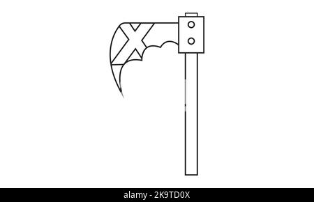 A vector illustration of a normal and red fire axe. Axe Icon ...