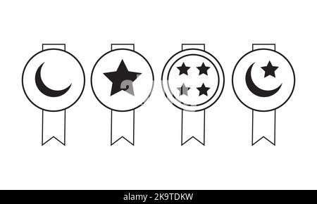 Medal Icon in trendy flat style isolated on grey background. Medal symbol for your web site design, logo, app, UI. Stock Vector