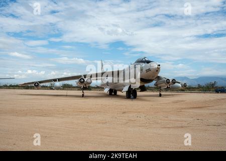 A Boeing B-47 Stratojet bomber on display at the Pima Air and Space Stock Photo