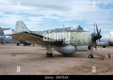 Fairey Gannet AEW.3 antisubmarine aircraft on display at the Pima Air and Space Museum Stock Photo