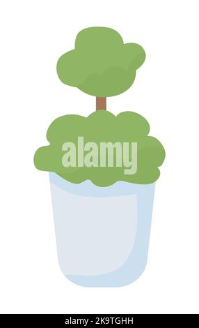Creative bush semi flat color vector object Stock Vector