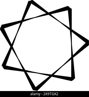 Decorative stylized star. Lineart logo template for design projects. Stock Vector