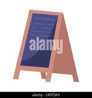 Black cafe board semi flat color vector object Stock Vector