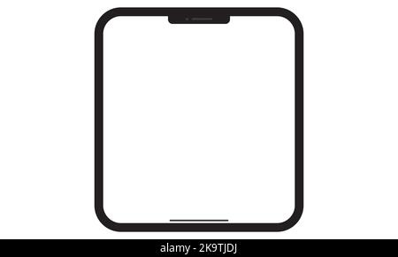 Mockup ipad and new iphone 12, 12 pro, 12 mini 13, 13 pro, 13 pro max, 14, 14 pro, 14 pro max. Mock up screen iphone. Vector illustration Stock Vector
