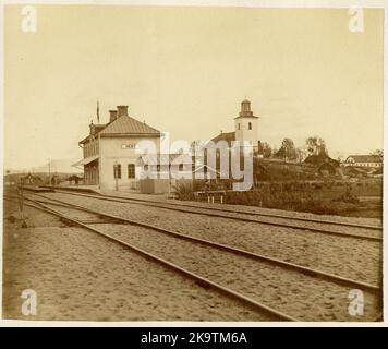 The station was built in 1874. In 1934, the station house was rebuilt. Stock Photo