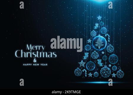 gradient christmas technology background vector design illustration Stock Vector