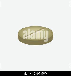 Pill Icon. Cartoon of Sickle - Vector Stock Vector