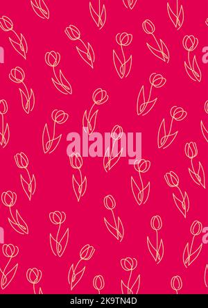 Seamless Vector Background With Blue Floral Pattern On A White Background. Horizontally And Vertically Repeatable. Stock Vector